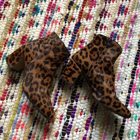 Zara Shoes - Zara Leopard Calf Hair Booties